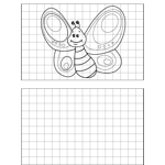 Happy Butterfly Drawing