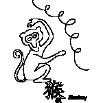 Monkey Chinese Zodiac Coloring Page
