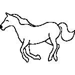 Whimsical Horse Chinese Zodiac Coloring Page
