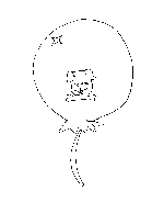 Balloon with a Dog Face Coloring Page