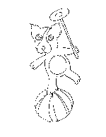 Puppy on a Ball Coloring Page