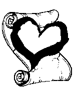 Heart and Scroll Coloring Page
