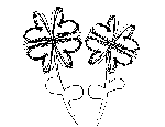 Scribble Flower Hearts Coloring Page