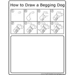 How to Draw Begging Dog