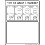 How to Draw Cute Raccoon