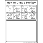 How to Draw Happy Monkey