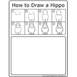 How to Draw Standing Hippo