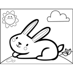 Rabbit Lying Down