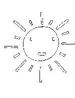 Sun Smiling Coloring Page