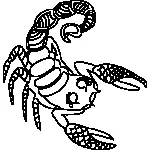 Ornate Scorpio Zodiac Coloring Page