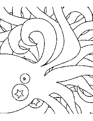 Abstract Octopus Coloring Page