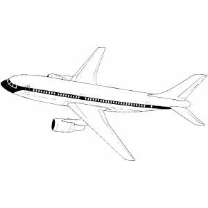 Flying Boeing coloring page
