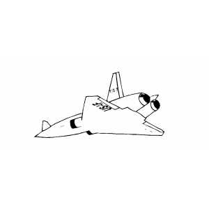 Flying Reactive Plane coloring page