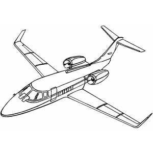 Lear Jet coloring page