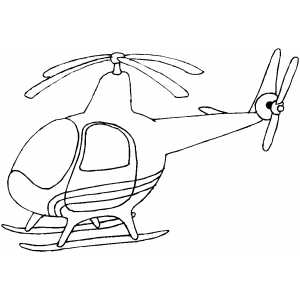 Small Helicopter coloring page