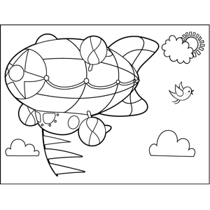 Zeppelin coloring page