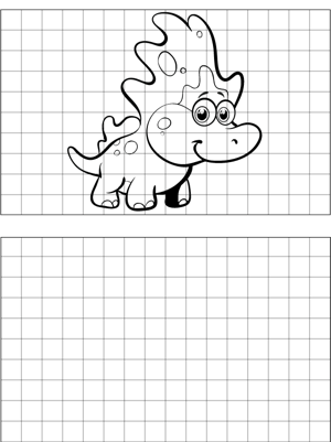 Cute Dinosaur Drawing coloring page