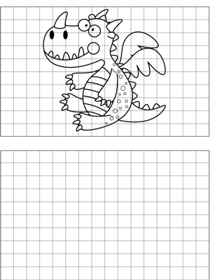 Cute Dragon Drawing coloring page