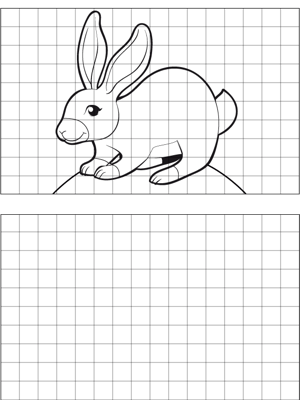 Hare Drawing coloring page