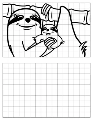 Sloth-Drawing-2 coloring page