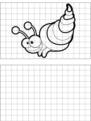Spiral Shell Snail Drawing coloring page