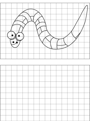 Worm Drawing coloring page