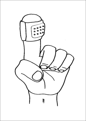 Bandaid On Finger coloring page
