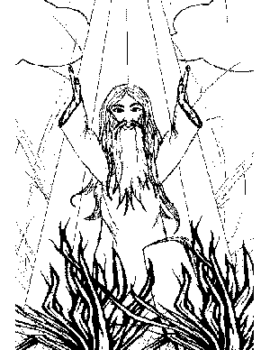 Moses on the Mount coloring page