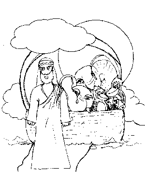 Noah and the Ark coloring page