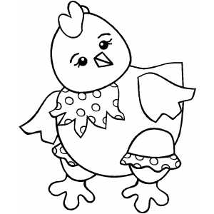 Dressed Chicken coloring page