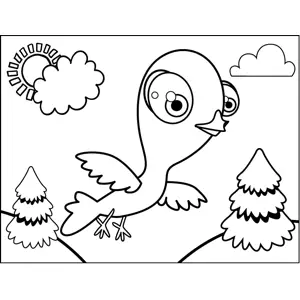 Flying Bird coloring page