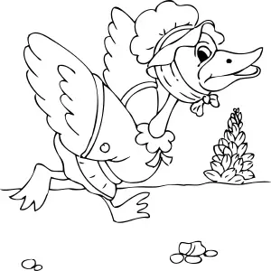 Grandma Goose coloring page