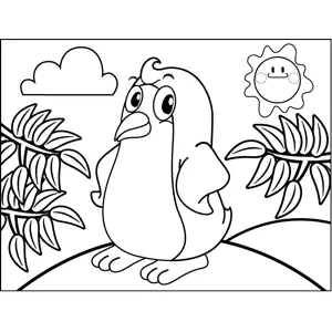 Sassy Penguin coloring page