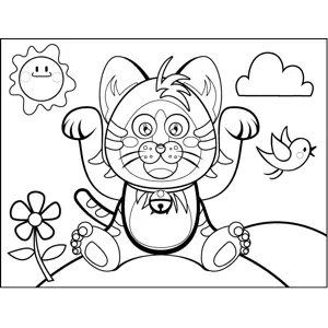 Roaring Cat coloring page