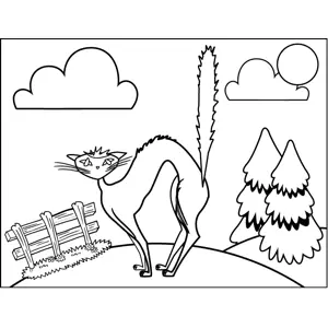 Scared Siamese Cat coloring page