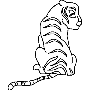 Whimsical Tiger Chinese Zodiac Coloring Page