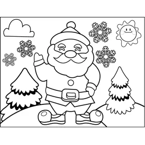 Happy Santa Claus coloring page