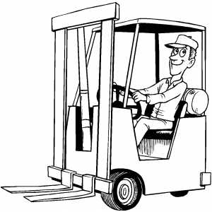 Forklift Operator coloring page
