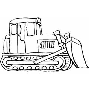 Standing Bulldozer coloring page