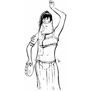 Belly Dancer coloring page