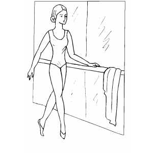 Dancer On Wardrobe coloring page