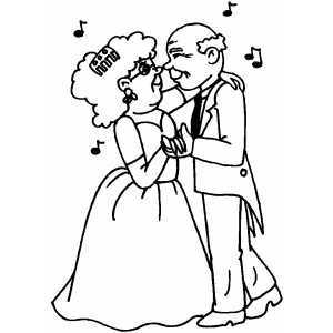 Dancers In Love coloring page