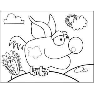 Big-Eared Dog coloring page