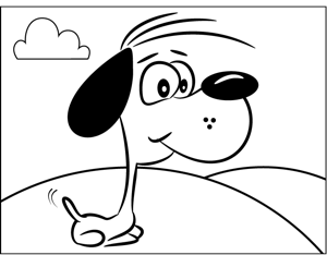 Cute Dog coloring page