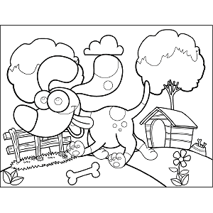 Dog Googly Eyes coloring page
