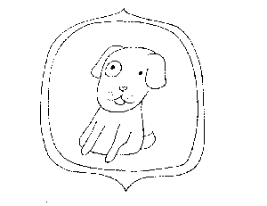 Framed Puppy Coloring Page