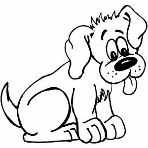 Funny Puppy coloring page
