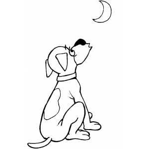 Howling Dog coloring page