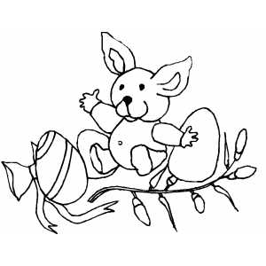Bunny And Eggs coloring page