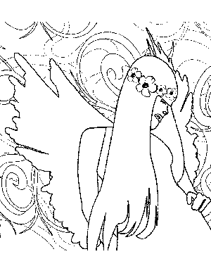 Shy Fairy Coloring Page
